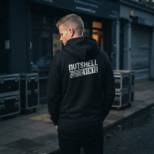 Nutshell Vinyl Distressed Logo Hoodie – Unisex Heavyweight Premium Organic Cotton